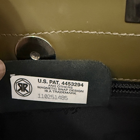 Vintage Salvatore Ferragamo Olive Green Women's Handbag mini - Picture 7 of 10